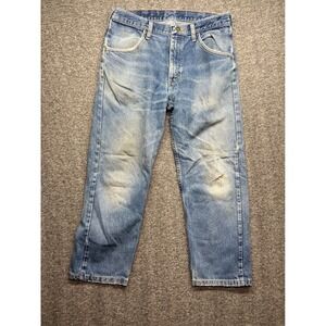 Rustler Jeans Mens 32x30 Blue Regular Fits 32x26 Straight Denim Workwear 87619PW